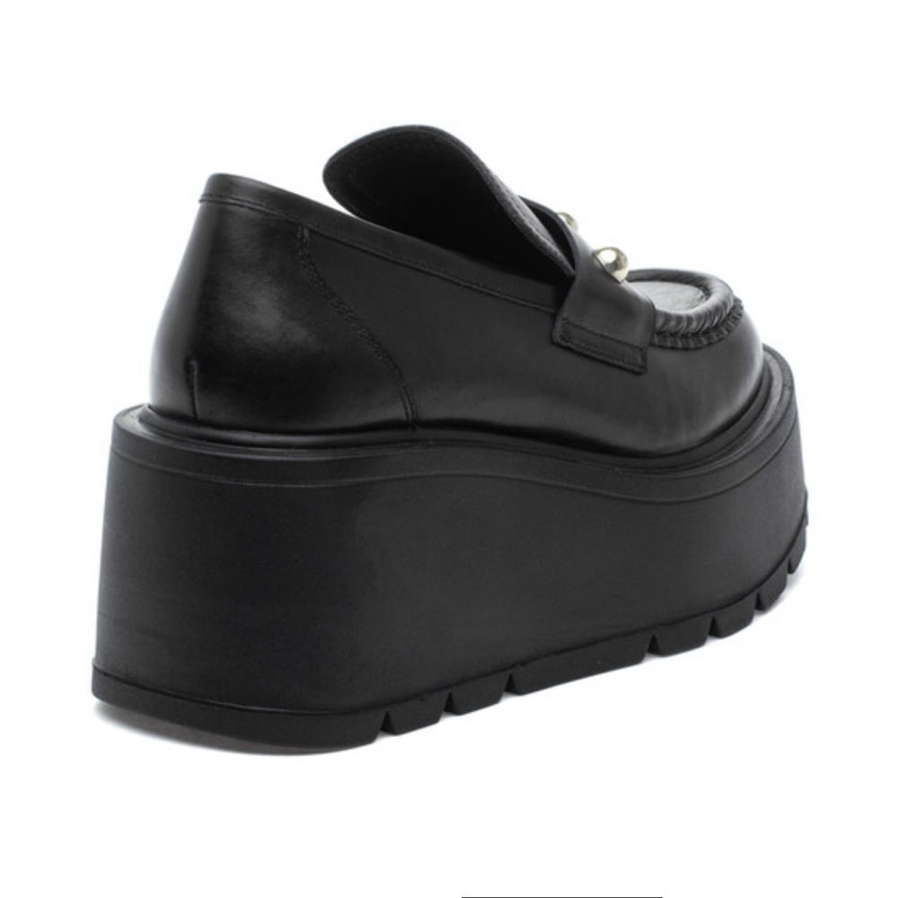 NWT J/SLIDES VICKY Black Leather Platform - Picture 3 of 16